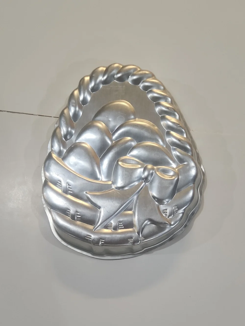 1980 Wilton Easter Basket Metal Cake Mold.